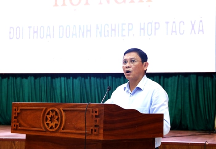 Phó Chủ tịch Thường trực UBND tỉnh Đắk Lắk Nguyễn Tuấn Hà phát biểu tại buổi đối thoại Phó Chủ tịch Thường trực UBND tỉnh Đắk Lắk Nguyễn Tuấn Hà phát biểu tại buổi đối thoại