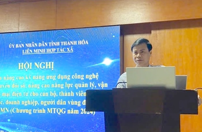 Chủ tịch Liên minh HTX tỉnh Thanh Hóa Nguyễn Đình Tuấn, phổ biến những nội dung cơ bản của Luật HTX tại lớp tập huấn Chủ tịch Liên minh HTX tỉnh Thanh Hóa Nguyễn Đình Tuấn, phổ biến những nội dung cơ bản của Luật HTX tại lớp tập huấn