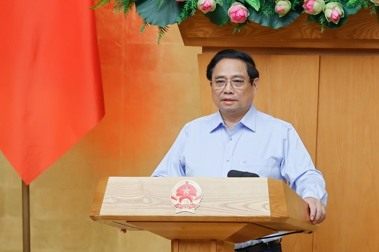 Thủ tướng Phạm Minh Chính: Trong xây dựng pháp luật phải xuất phát từ thực tiễn, tôn trọng, bám sát và lấy thực tiễn làm thước đo... - Ảnh: VGP/Nhật Bắc
