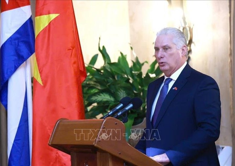 Bí thư thứ nhất Đảng Cộng sản Cuba, Chủ tịch Cuba Miguel Diaz Canel Bermudez phát biểu