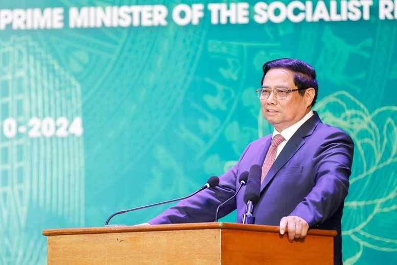 Thủ tướng đánh giá cao, cảm ơn những chia sẻ rất sâu sắc, ý nghĩa, những tình cảm dành cho Việt Nam và định hướng cho thế hệ trẻ Việt Nam của Giáo sư Klaus Schwab tại cuộc đối thoại, tạo động lực, truyền cảm hứng cho thế hệ trẻ Việt Nam - Ảnh: VGP/Nhật Bắc Thủ tướng đánh giá cao, cảm ơn những chia sẻ rất sâu sắc, ý nghĩa, những tình cảm dành cho Việt Nam và định hướng cho thế hệ trẻ Việt Nam của Giáo sư Klaus Schwab tại cuộc đối thoại, tạo động lực, truyền cảm hứng cho thế hệ trẻ Việt Nam - Ảnh: VGP/Nhật Bắc