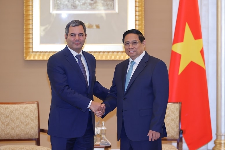 Thủ tướng và lãnh đạo Tập đoàn Prime - Ảnh: VGP/Nhật Bắc Thủ tướng và lãnh đạo Tập đoàn Prime - Ảnh: VGP/Nhật Bắc
