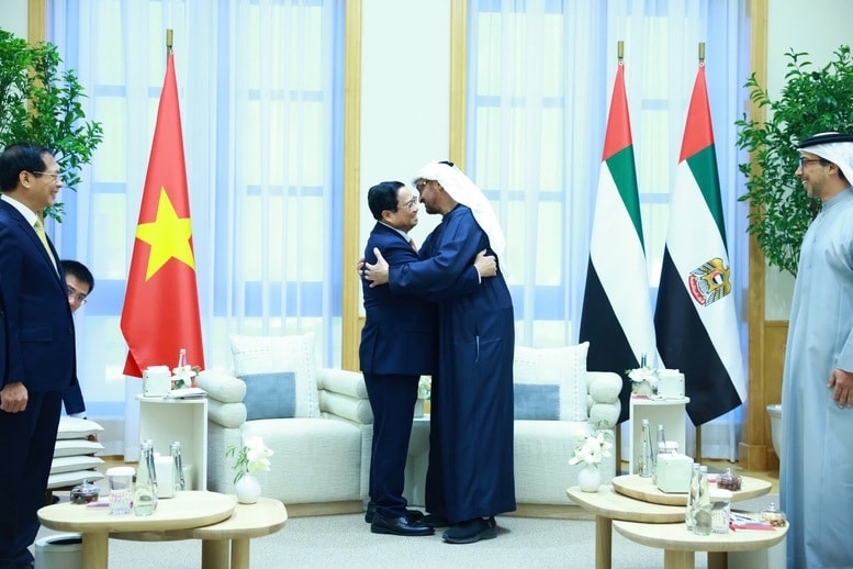 Thủ tướng Chính phủ Phạm Minh Chính cảm ơn sự tiếp đón trọng thị và nồng ấm củaTổng thống Sheikh Mohammed bin Zayed Al Nahyan, các Nhà lãnh đạo và nhân dân UAE - Ảnh: VGP/Nhật Bắc Thủ tướng Chính phủ Phạm Minh Chính cảm ơn sự tiếp đón trọng thị và nồng ấm củaTổng thống Sheikh Mohammed bin Zayed Al Nahyan, các Nhà lãnh đạo và nhân dân UAE - Ảnh: VGP/Nhật Bắc