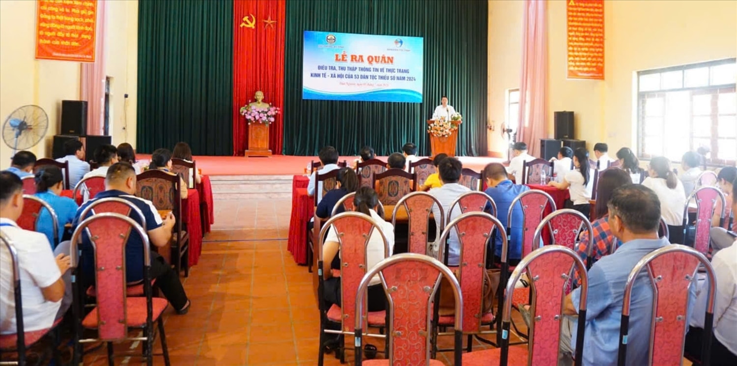 Lễ ra quân Điều tra thu thập thông tin thực trạng kinh tế - xã hội 53 DTTS tỉnh Thái Nguyên