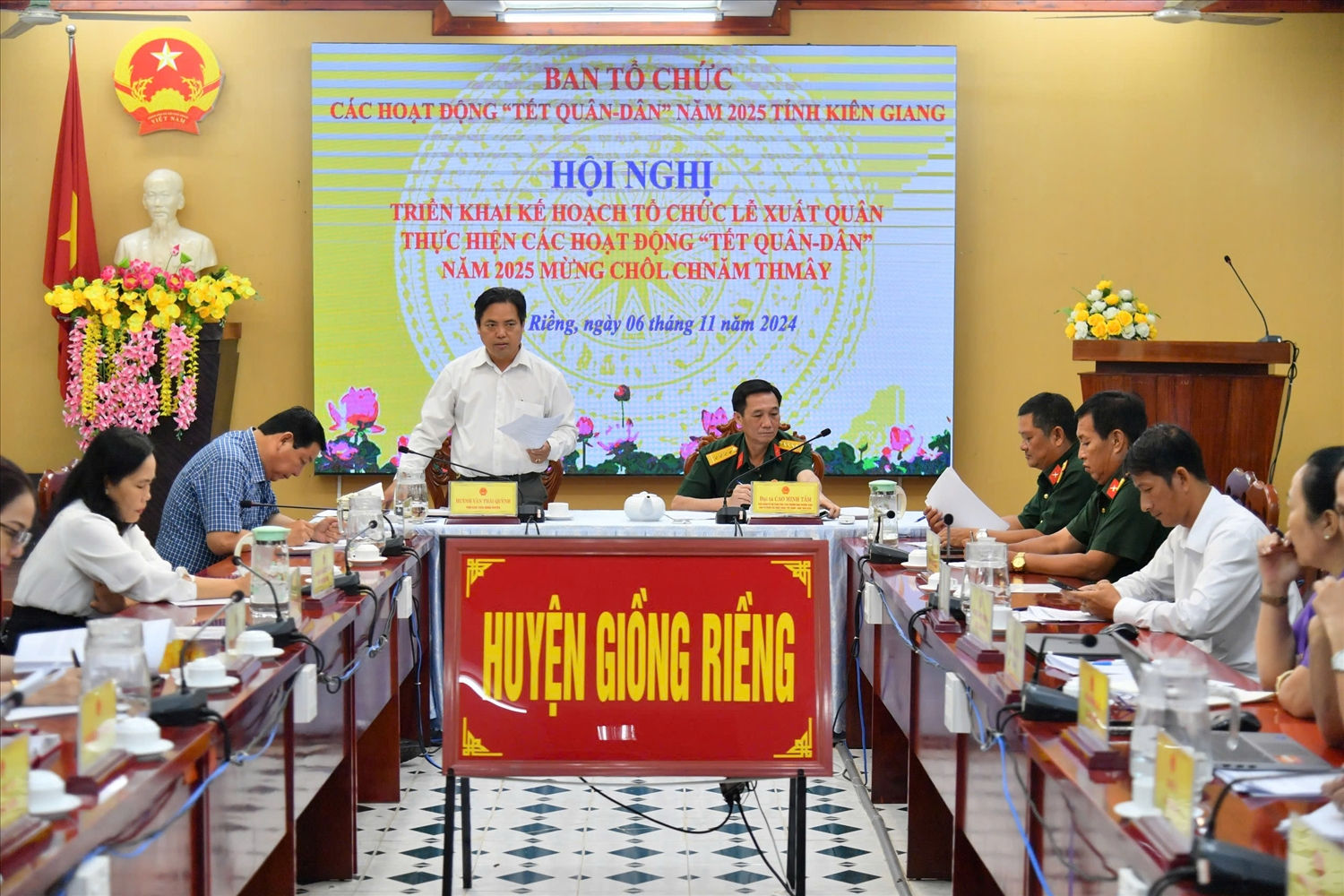 Tết quân - dân năm 2025 mừng Chôl Chnăm Thmây sẽ được tổ chức ở Giồng Riềng hứa hẹn nhiều công trình phần việc  thay đổi diện mạo vùng đồng bào DTTS 