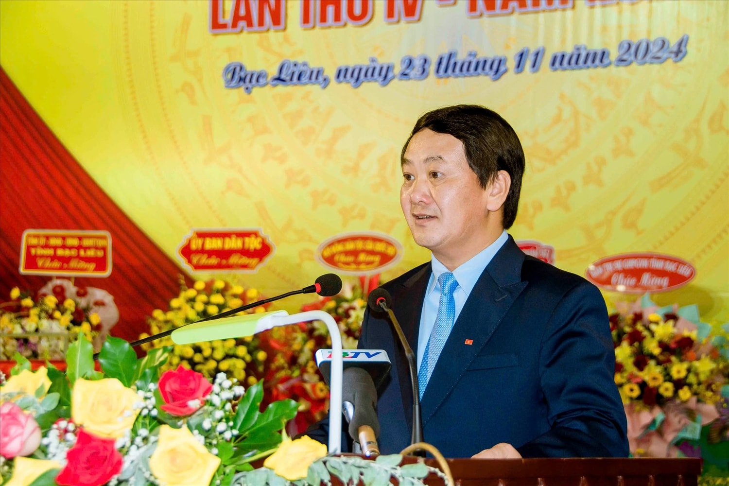 Bộ trưởng, Chủ nhiệm Ủy ban Dân tộc Hầu A Lềnh phát biểu chỉ đạo tại Đại hội các DTTS tỉnh Bạc Liêu lần thứ IV, năm 2024    