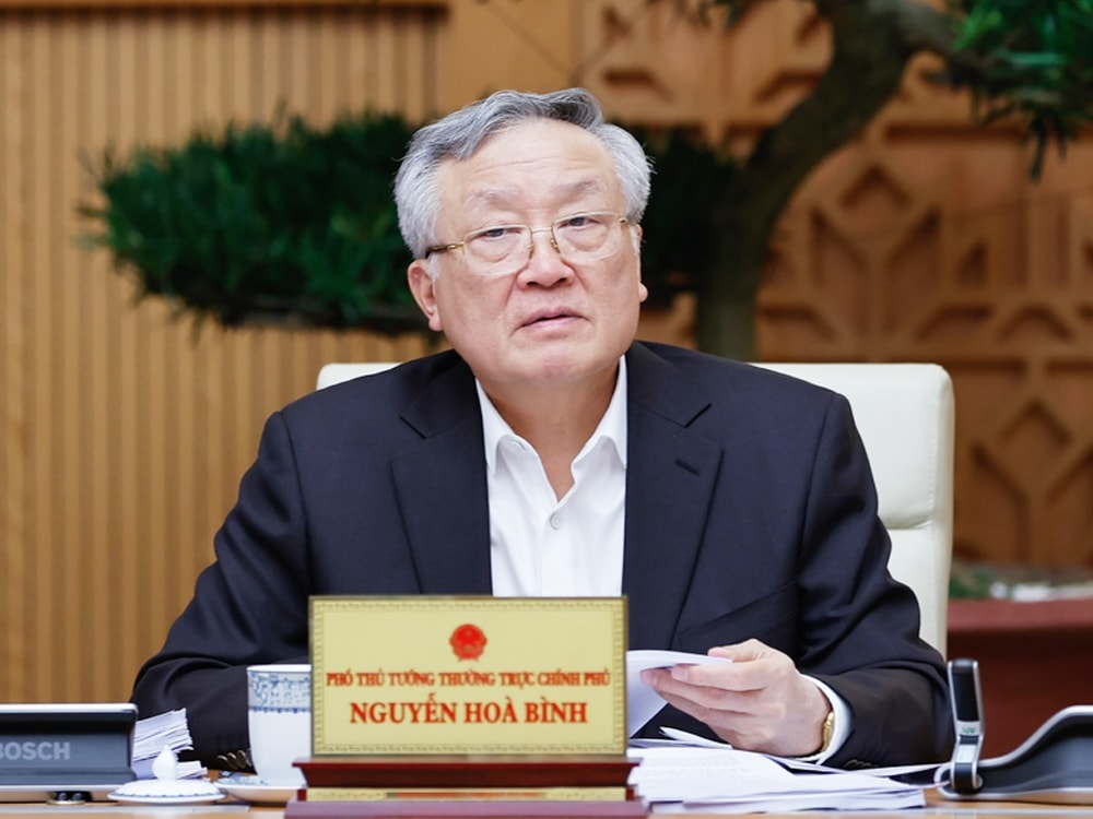 Phó Thủ tướng Thường trực Nguyễn Hòa Bình phát biểu - Ảnh: VGP/Nhật Bắc Phó Thủ tướng Thường trực Nguyễn Hòa Bình phát biểu - Ảnh: VGP/Nhật Bắc