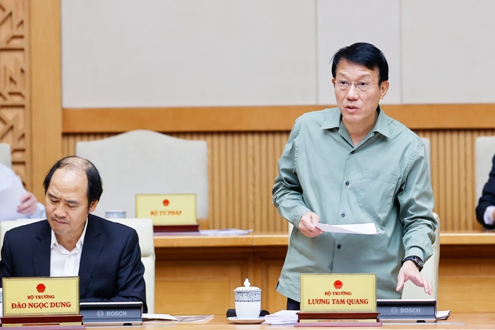 Đại tướng Lương Tam Quang, Bộ trưởng Bộ Công an phát biểu - Ảnh: VGP/Nhật Bắc Đại tướng Lương Tam Quang, Bộ trưởng Bộ Công an phát biểu - Ảnh: VGP/Nhật Bắc