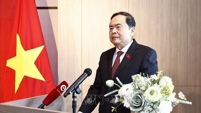 Chủ tịch Quốc hội Trần Thanh Mẫn phát biểu. (Ảnh: Doãn Tấn/TTXVN) Chủ tịch Quốc hội Trần Thanh Mẫn phát biểu. (Ảnh: Doãn Tấn/TTXVN)