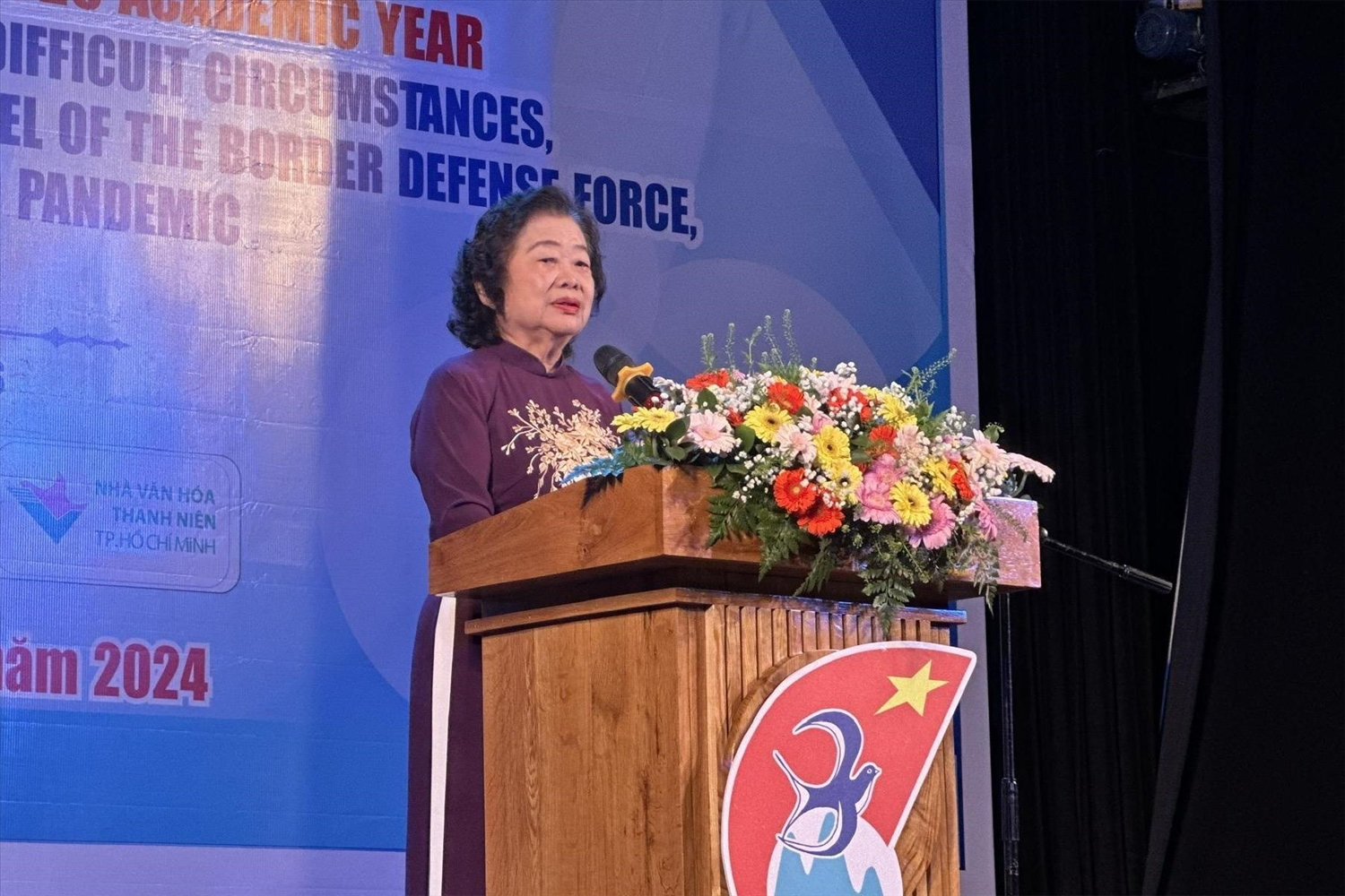 Nguyên Phó Chủ tịch nước Trương Mỹ Hoa phát biểu tại buổi lễ Nguyên Phó Chủ tịch nước Trương Mỹ Hoa phát biểu tại buổi lễ