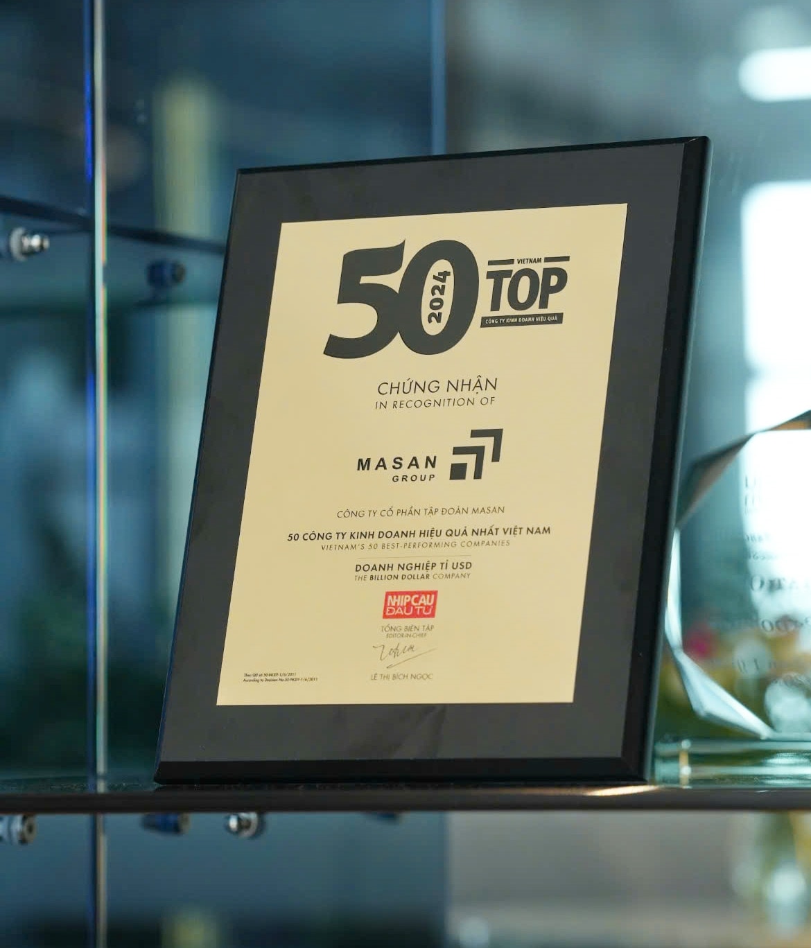 Masan Group tiếp tục được vinh danh TOP 50 Công ty kinh doanh hiệu quả nhất Việt Nam 2024 Masan Group tiếp tục được vinh danh TOP 50 Công ty kinh doanh hiệu quả nhất Việt Nam 2024