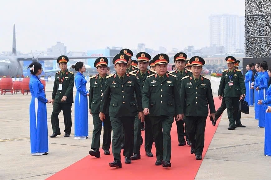 Thượng tướng Hoàng Xuân Chiến chủ trì tổng duyệt. Ảnh: TL Thượng tướng Hoàng Xuân Chiến chủ trì tổng duyệt. Ảnh: TL