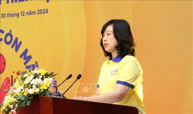 Bà Đào Hồng Lan, Bộ trưởng Bộ Y tế, phát biểu tại Lễ phát động.Ảnh TTXVN Bà Đào Hồng Lan, Bộ trưởng Bộ Y tế, phát biểu tại Lễ phát động.Ảnh TTXVN