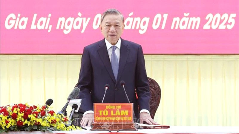 Tổng Bí thư Tô Lâm phát biểu tại buổi làm việc Tổng Bí thư Tô Lâm phát biểu tại buổi làm việc