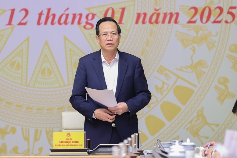 Bộ trưởng Bộ LĐ-TBXH Đào Ngọc Dung báo cáo tại Phiên họp - Ảnh: VGP/Nhật Bắc Bộ trưởng Bộ LĐ-TBXH Đào Ngọc Dung báo cáo tại Phiên họp - Ảnh: VGP/Nhật Bắc