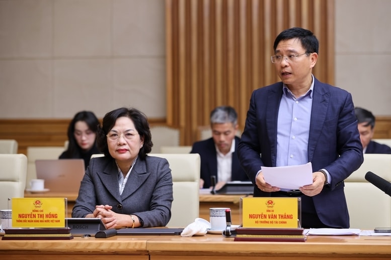 Bộ trưởng Bộ Tài chính Nguyễn Văn Thắng phát biểu tại phiên họp - Ảnh: VGP/Nhật Bắc Bộ trưởng Bộ Tài chính Nguyễn Văn Thắng phát biểu tại phiên họp - Ảnh: VGP/Nhật Bắc