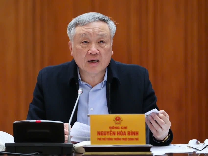 Phó Thủ tướng Thường trực Nguyễn Hòa Bình. Ảnh: VGP Phó Thủ tướng Thường trực Nguyễn Hòa Bình. Ảnh: VGP