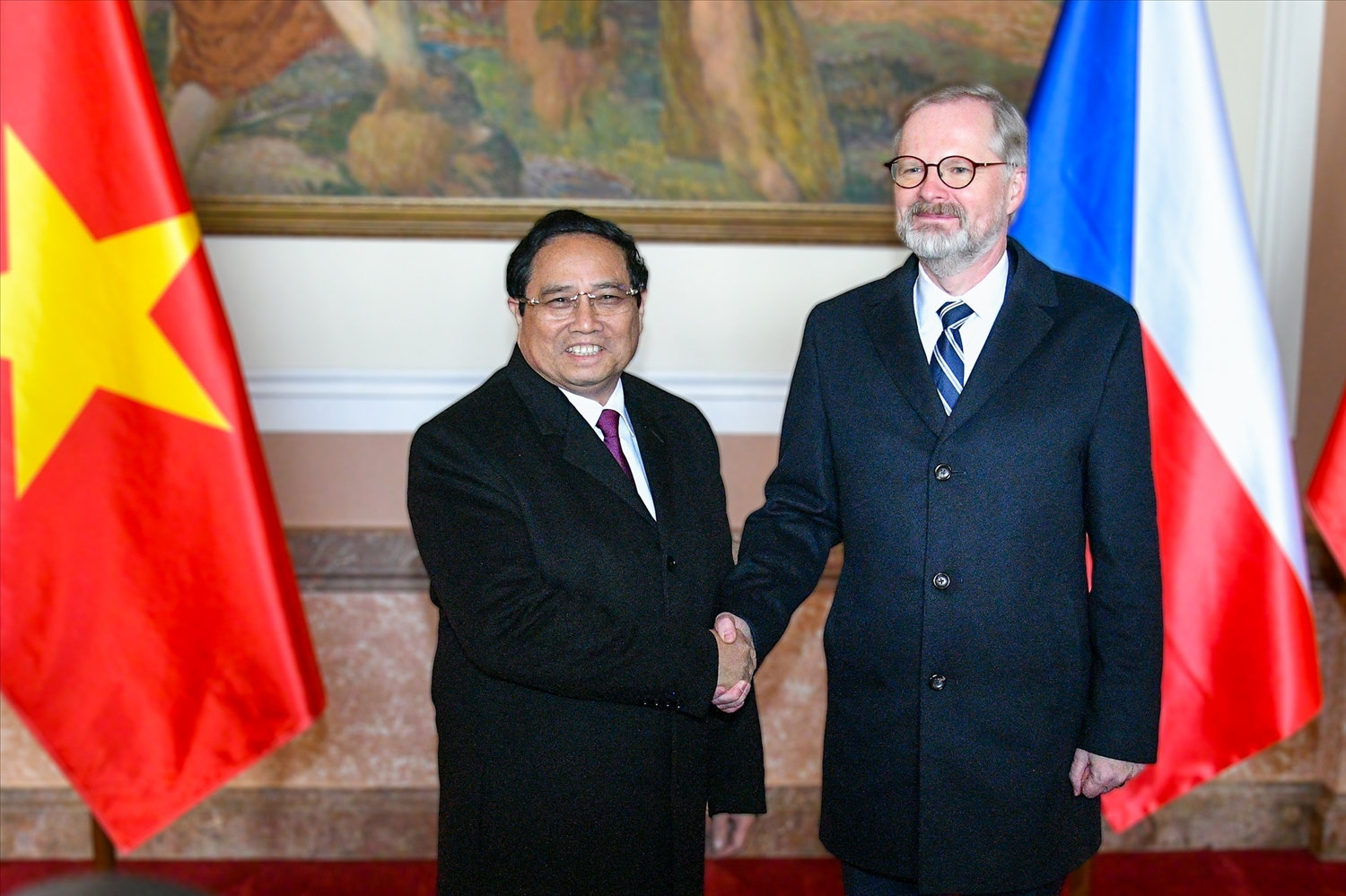 Thủ tướng Phạm Minh Chính và Thủ tướng Czech Petr Fiala - Ảnh: VGP/Nhật Bắc Thủ tướng Phạm Minh Chính và Thủ tướng Czech Petr Fiala - Ảnh: VGP/Nhật Bắc