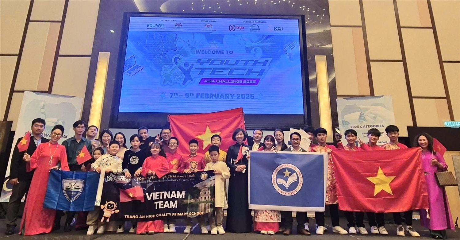Nhóm học sinh đến từ Trường THPT Chi Lăng, Trường Tiểu học, THCS và THPT Sao Việt (Gia Lai) đạt hai Huy chương Vàng và Bạc tại cuộc thi Công nghệ trẻ châu Á - Youth Tech Asia Challenge (YTAC 2025)