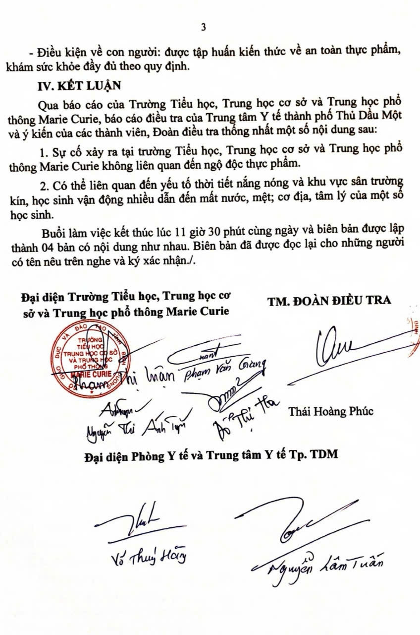Kết luận của đoàn kiểm tra thể hiện: Kết luận của đoàn kiểm tra thể hiện:
