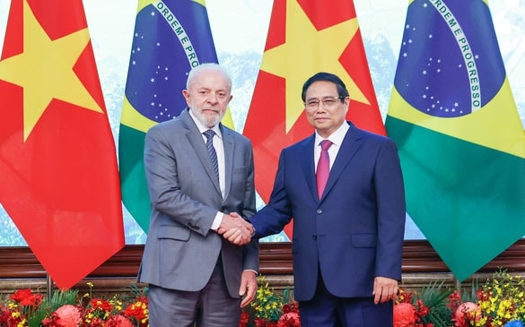 Thủ tướng Phạm Minh Chính hội kiến Tổng thống Brazil Luiz Inácio Lula da Silva - Ảnh: VGP/Nhật Bắc Thủ tướng Phạm Minh Chính hội kiến Tổng thống Brazil Luiz Inácio Lula da Silva - Ảnh: VGP/Nhật Bắc