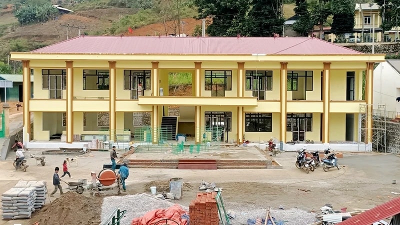 Trường Phổ thông Dân tộc Bán trú Tiểu học Khánh Xuân, huyện Bảo Lạc, tỉnh Cao Bằng được tu sửa từ nguồn vốn Chương trình MTQG 1719
