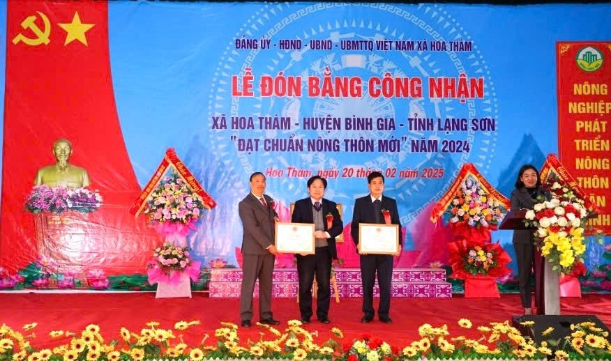 Xã Hoa Thám là xã điển hình trong phong trào hiến đất xây dựng NTM của tỉnh Lạng Sơn