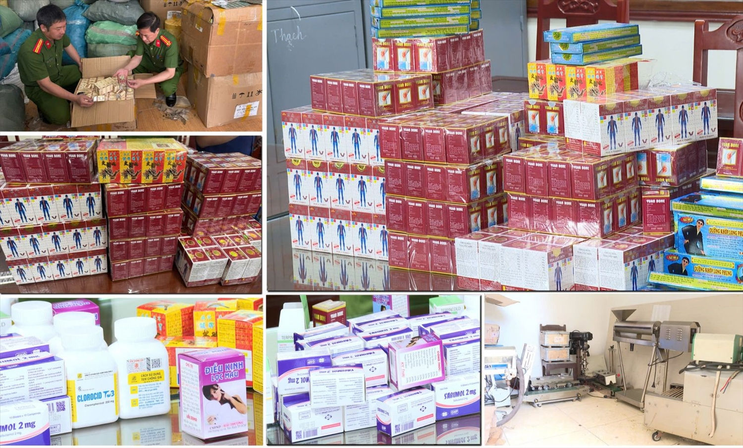 Số lượng rất lớn thuốc giả được cơ quan điều tra công an Thanh Hóa bắt giữ