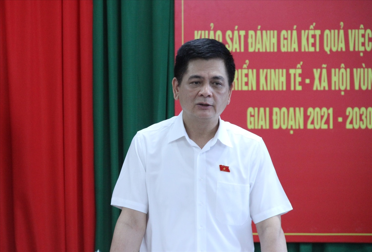 Phó Chủ tịch Hội đồng Dân tộc của Quốc hội Nguyễn Lâm Thành phát biểu tại buổi làm việc Phó Chủ tịch Hội đồng Dân tộc của Quốc hội Nguyễn Lâm Thành phát biểu tại buổi làm việc