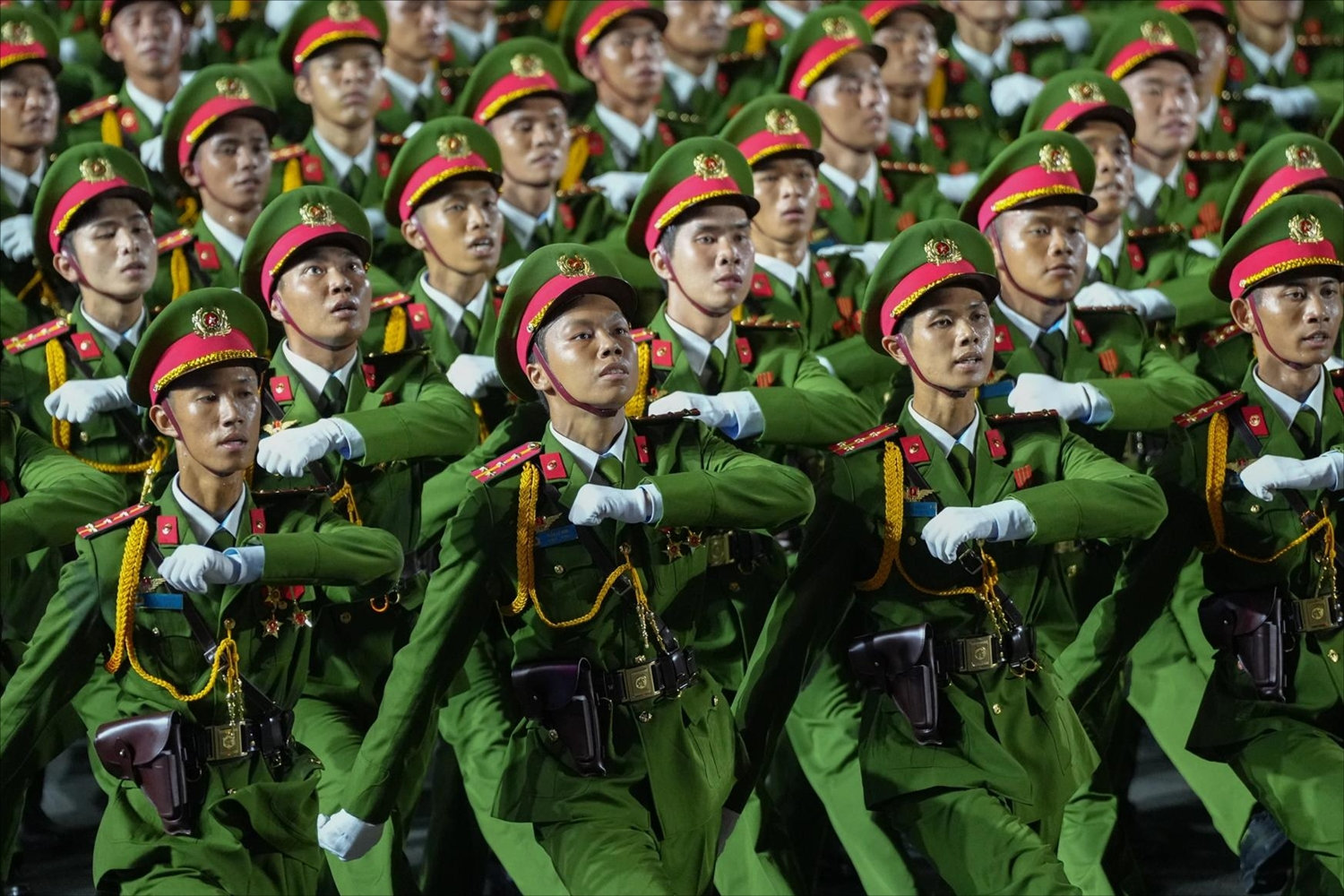 Khối nam sĩ quan Cảnh sát Nhân dân.