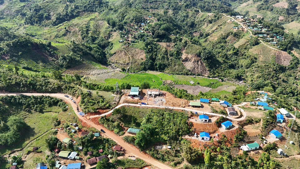 Làng Long Năng, xã Ngọc Linh nhìn từ trên cao