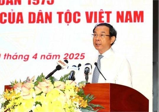 Bí thư Thành ủy TP. Hồ Chí Minh Nguyễn Văn Nên phát biểu tại hội thảo