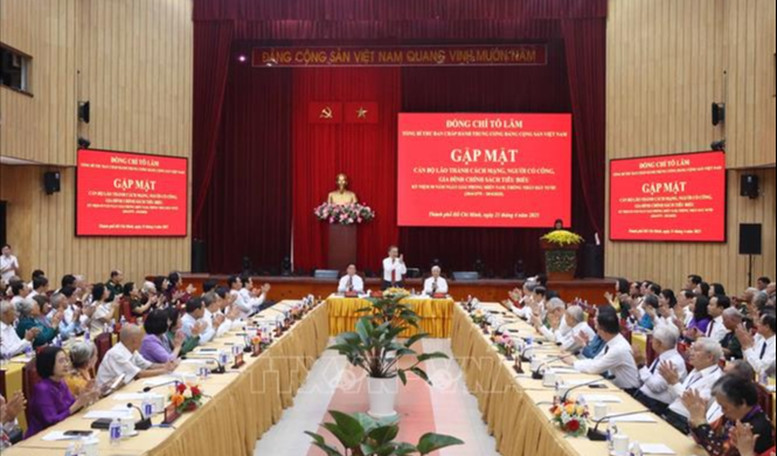 Tổng Bí thư Tô Lâm và các đại biểu. Ảnh: TTXVN
