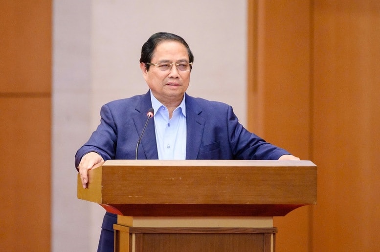 Thủ tướng Chính phủ Phạm Minh Chính phát biểu tại Hội nghị - Ảnh: VGP/Nhật Bắc