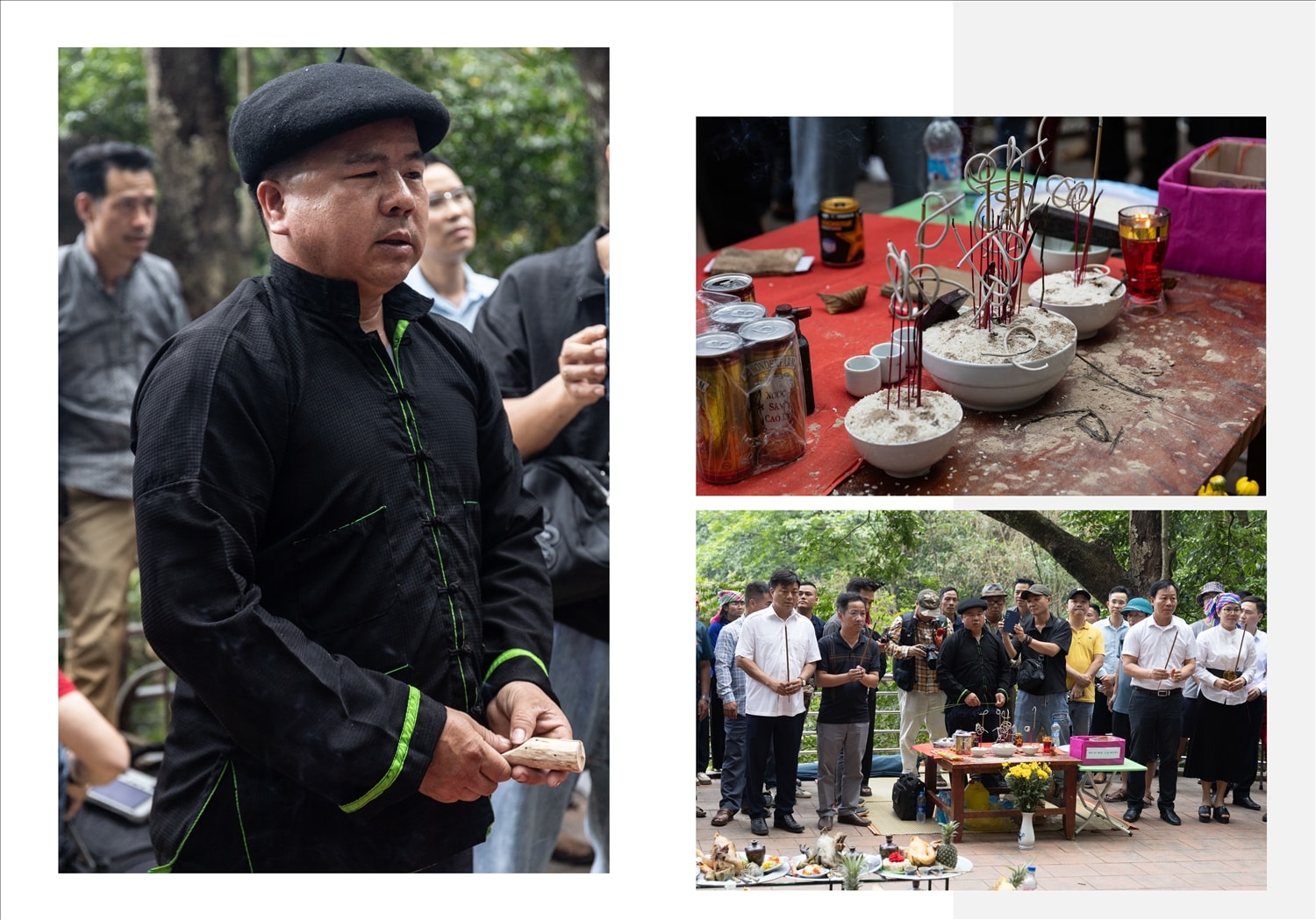Việc tổ chức dâng hương Miếu Ông, Miếu Bà là phong tục văn hoá truyền thống tốt đẹp của đồng bào dân tộc Nùng xã Khâu Vai.