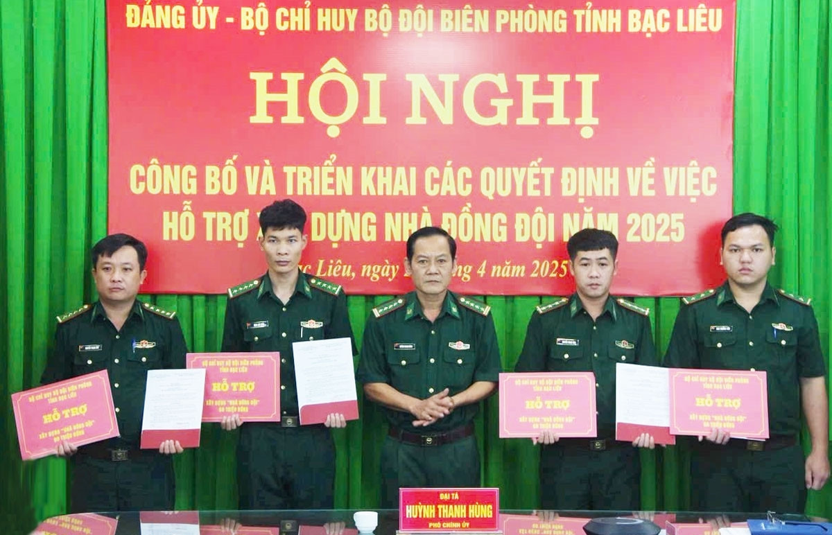 Không lâu nữa gia đình các cán bộp, chiến sĩ đang công tác tại các đơn vị thuộc BĐBP tỉnh Bạc Liêu được ổn định cuộc sống trong những căn Nhà Đồng đội 
