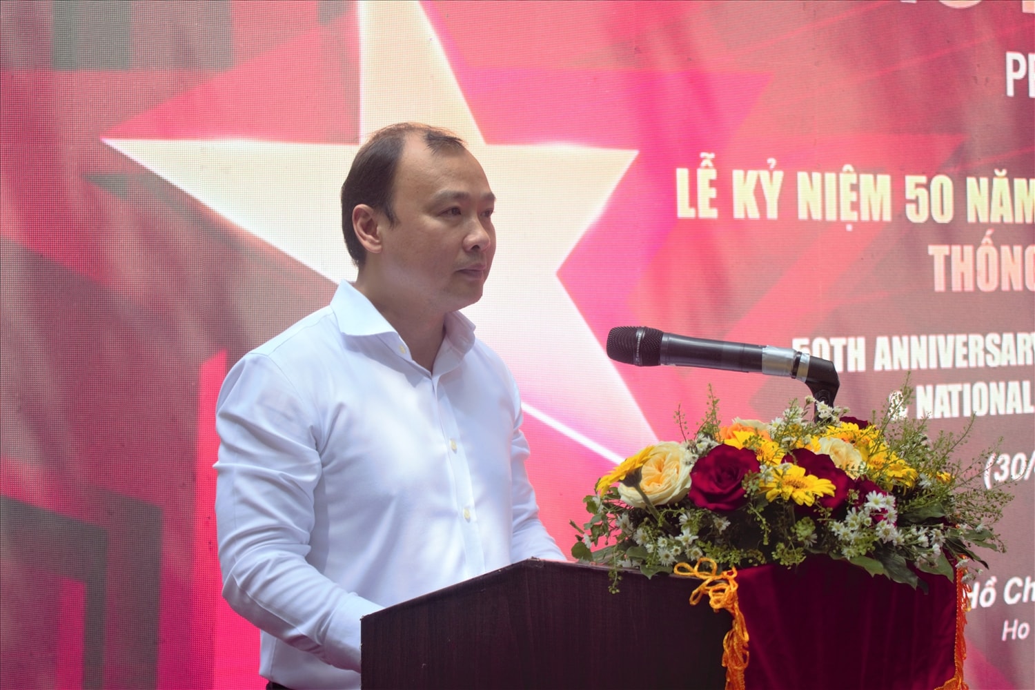 Thứ trưởng Thường trực Bộ VH-TT-DL Lê Hải Bình phát biểu khai trương Trung tâm Báo chí