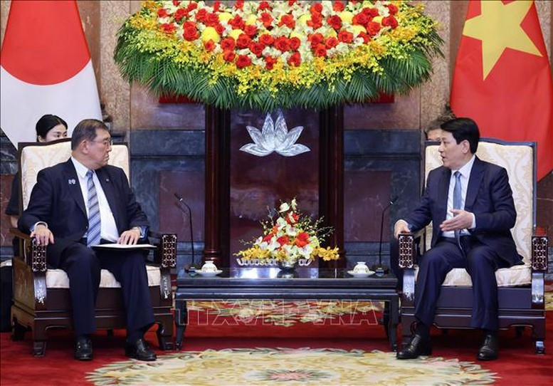 Chủ tịch nước Lương Cường tiếp Thủ tướng Nhật Bản 1