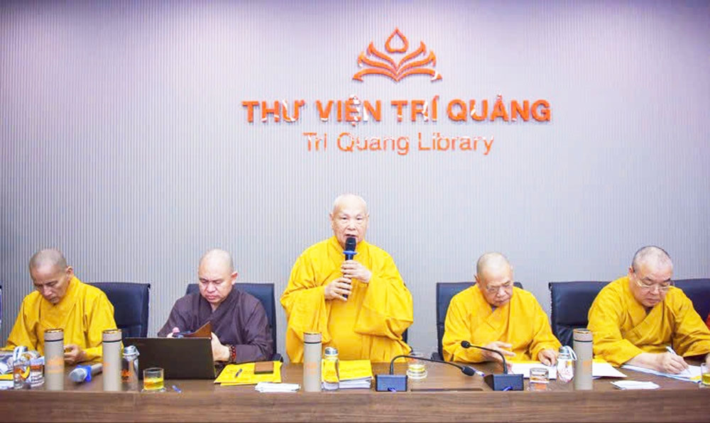 Trưởng lão Hòa thượng Thích Thiện Nhơn, Phó Pháp chủ Hội đồng Chứng minh , Chủ tịch Hội đồng Trị sự chủ trì buổi họp báo cáo công tác chuẩn bị Đại lễ Vesak Liên Hiệp Quốc 2025 Trưởng lão Hòa thượng Thích Thiện Nhơn, Phó Pháp chủ Hội đồng Chứng minh , Chủ tịch Hội đồng Trị sự chủ trì buổi họp báo cáo công tác chuẩn bị Đại lễ Vesak Liên Hiệp Quốc 2025