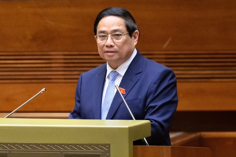 Thủ tướng Phạm Minh Chính trình bày Báo cáo đánh giá bổ sung kết quả thực hiện Kế hoạch phát triển kinh tế - xã hội năm 2024; tình hình thực hiện Kế hoạch phát triển kinh tế - xã hội những tháng đầu năm 2025 - Ảnh: VGP/Nhật Bắc Thủ tướng Phạm Minh Chính trình bày Báo cáo đánh giá bổ sung kết quả thực hiện Kế hoạch phát triển kinh tế - xã hội năm 2024; tình hình thực hiện Kế hoạch phát triển kinh tế - xã hội những tháng đầu năm 2025 - Ảnh: VGP/Nhật Bắc