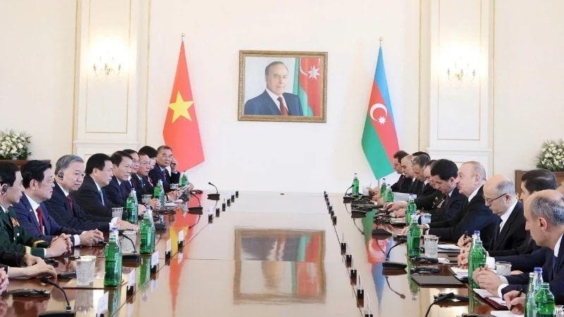 Tổng Bí thư Tô Lâm hội đàm với Tổng thống Azerbaijan Ilham Aliyev. (Ảnh: Thống Nhất/TTXVN) Tổng Bí thư Tô Lâm hội đàm với Tổng thống Azerbaijan Ilham Aliyev. (Ảnh: Thống Nhất/TTXVN)