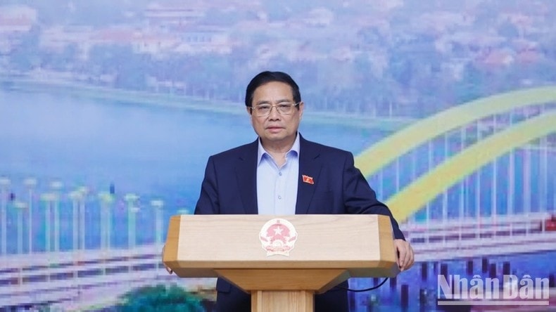 Thủ tướng Phạm Minh Chính phát biểu chỉ đạo tại phiên họp. (Ảnh: TRẦN HẢI) Thủ tướng Phạm Minh Chính phát biểu chỉ đạo tại phiên họp. (Ảnh: TRẦN HẢI)