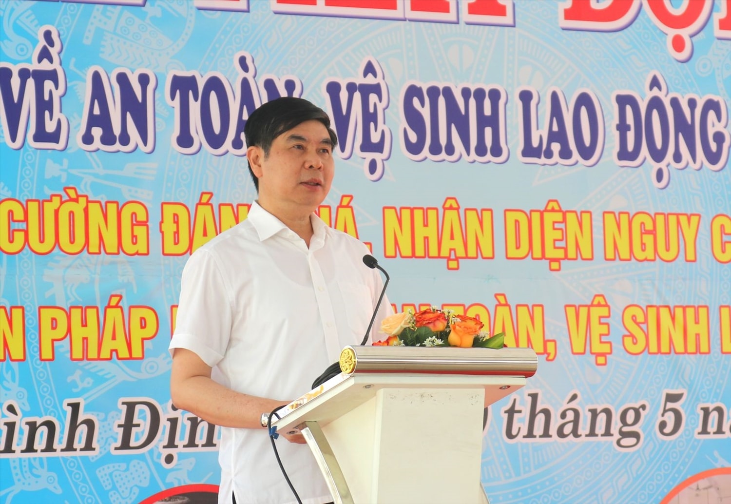 Ông Lâm Hải Giang, Phó Chủ tịch UBND tỉnh Bình Định phát động Tháng hành động về an toàn, vệ sinh lao động năm 2025 Ông Lâm Hải Giang, Phó Chủ tịch UBND tỉnh Bình Định phát động Tháng hành động về an toàn, vệ sinh lao động năm 2025