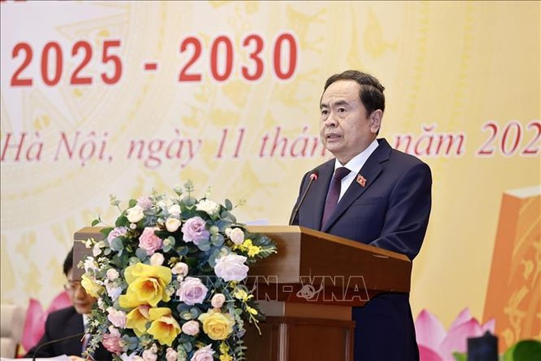 Chủ tịch Quốc hội Trần Thanh Mẫn phát biểu chỉ đạo. Ảnh: TTXVN Chủ tịch Quốc hội Trần Thanh Mẫn phát biểu chỉ đạo. Ảnh: TTXVN