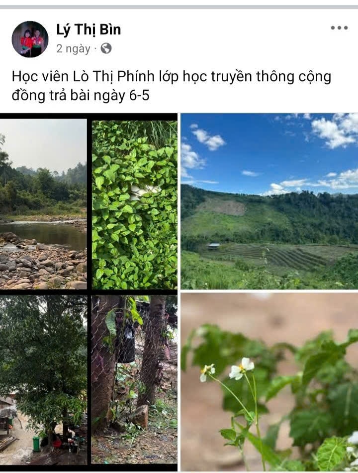 Trong những ngày học tập, các học viên dân tộc Cống đã có thể tự viết lên 