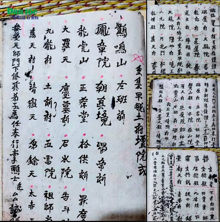Một số trang sách chữ Nôm nhóm Dao Tuyển (thôn Sơn Nam, xã Hương Sơn, huyện Quang Bình, tỉnh Hà Giang) (Ảnh: Bàn Văn Tình)