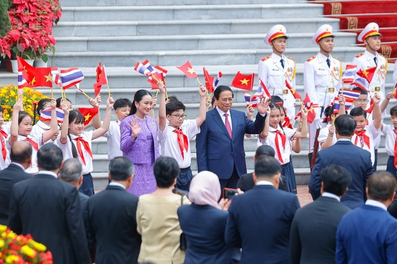 Đây là chuyến thăm Việt Nam đầu tiên của Thủ tướng Thái Lan Paetongtarn Shinawatra kể từ khi bà nhậm chức Thủ tướng Thái Lan - Ảnh: VGP/Nhật Bắc