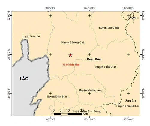 Điện Biên xảy ra động đất mạnh 5.0 độ, tâm chấn tại Mường Chà (Điện Biên)