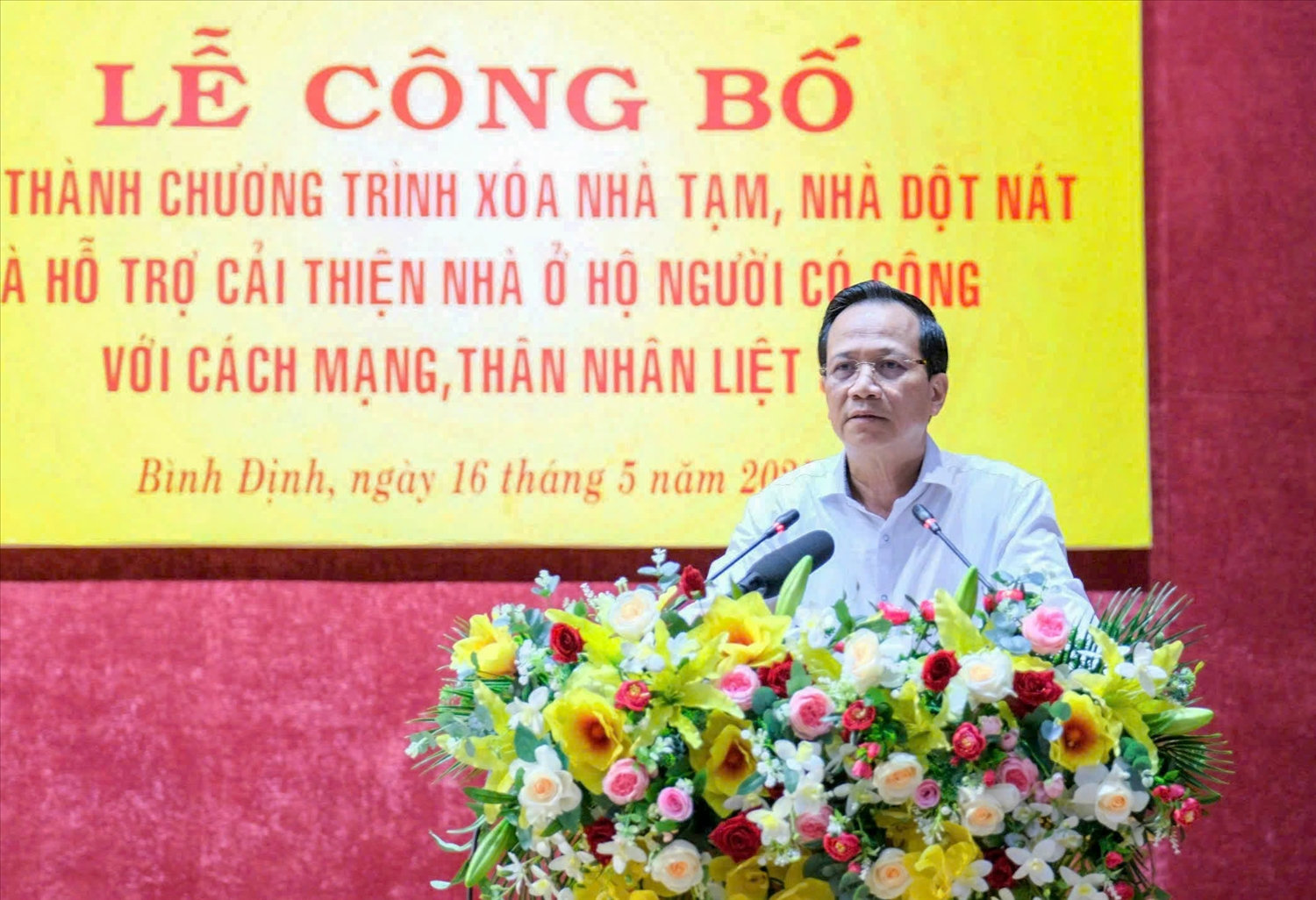 Ông Đào Ngọc Dung, Uỷ viên BCH Trung ương Đảng, Bộ trưởng Bộ Dân tộc và Tôn giáo Đào Ngọc Dung phát biểu tại lễ Ông Đào Ngọc Dung, Uỷ viên BCH Trung ương Đảng, Bộ trưởng Bộ Dân tộc và Tôn giáo Đào Ngọc Dung phát biểu tại lễ