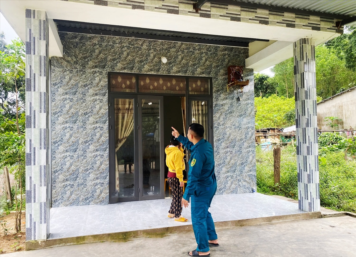 Căn nhà mới khang trang của dia đình chị Hồ Thị Bé 